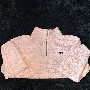 PINK Sherpa Half Zip Up